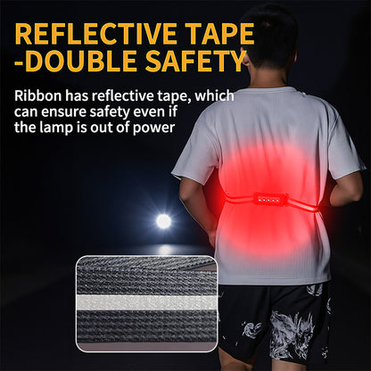 500 Lumens 45° Adjustable Running Light 2600 Mah Running Lights for Runners with Reflective Straps Safety LED Chest Light