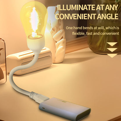 New USB Mini Bulb USB Direct Charge Tungsten Light Warm Yellow Working Night Reading Light Work LED Light HP-2402