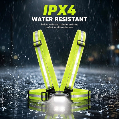Rechargeable Night Running Cycling Light 180° Rotatable Detachable Front Rear Lights Reflective Strap Memory Function 8513