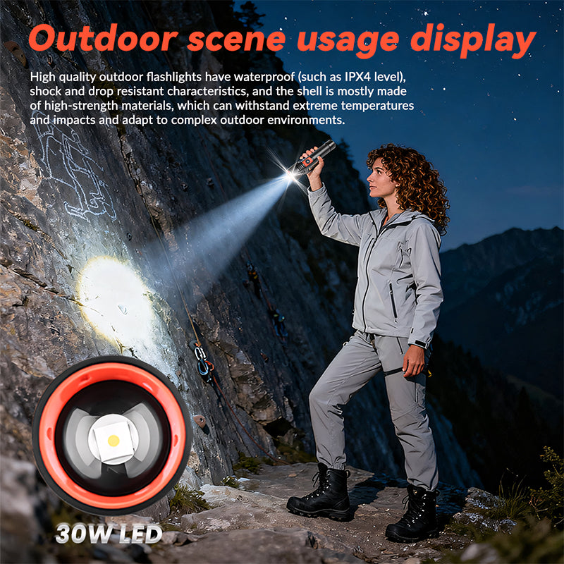 Powerful LED Flashlight Aluminum Alloy Portable Torch USB ReChargeable Outdoor Tactical Zoom Camping Waterproof Flash Light