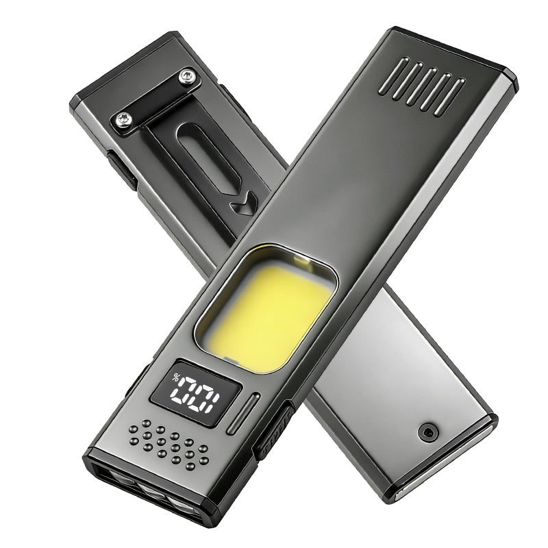 Multifunctional Waterproof LED Emergency EDC Flashlight Adjustable Beam USB-C Rechargeable Aluminum Alloy 6H Runtime DC02