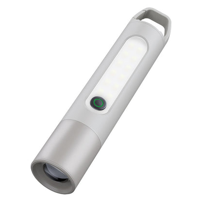 Dual Arc Zoomable Flashlight with Portable Lighter Bright Light Emergency Self Defense Torch Flashlight HS X28