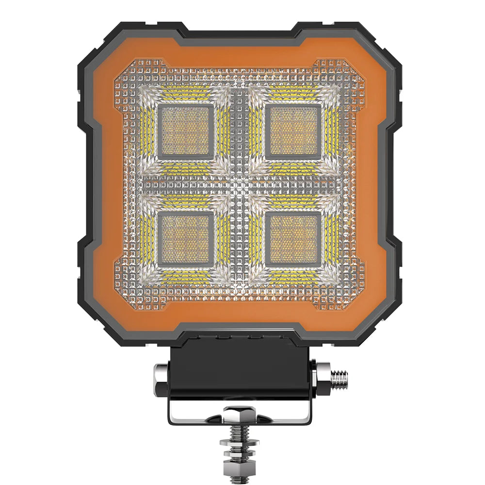 4 Inch Knight Square Floodlight 100LED Car Work Light For Jeep Truck Boat Tractor ATV Offroad 4X4 Barra LED Headlig