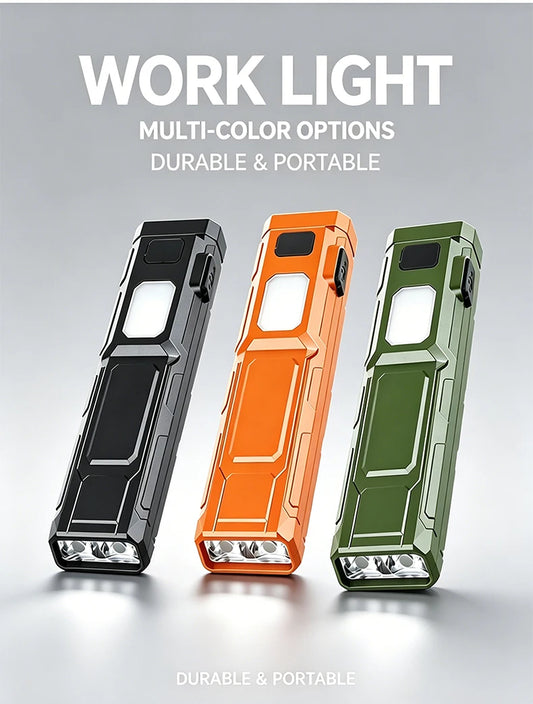 Portable 7modes Multifunctionalt Digital Display Rechargeable 1000mAh Polymer Battery 300 Lumenns Mini Edc Flashlight with Clip 630