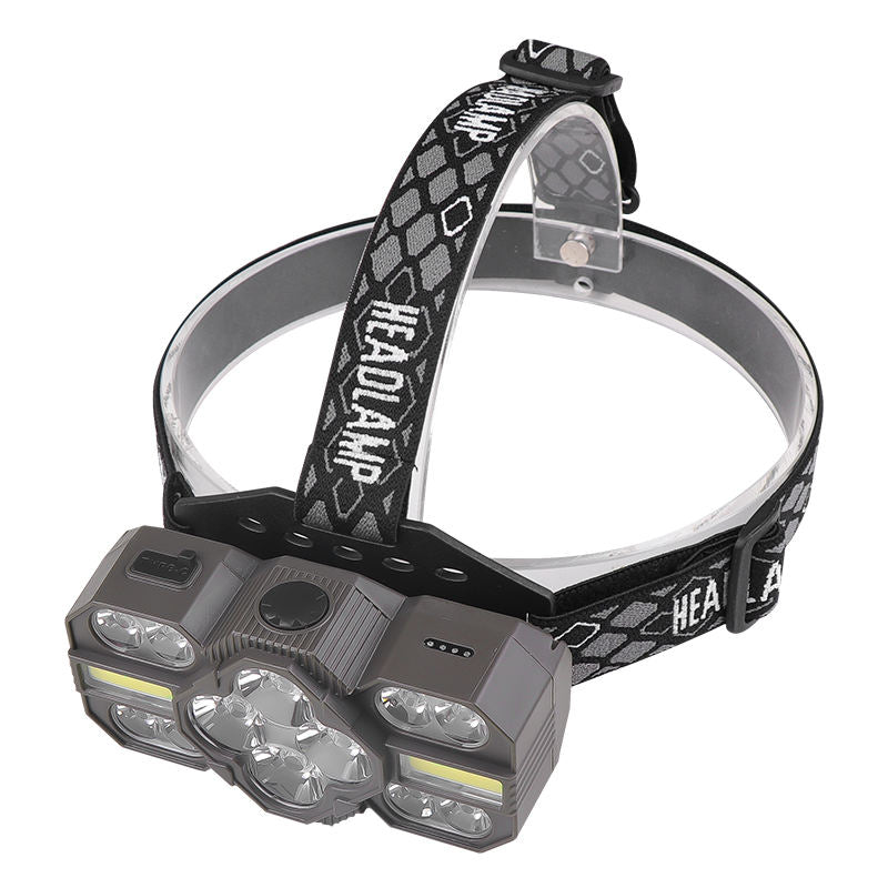 Super Bright Work LED Headlight Built-in 18650 Battery Type-C Rechargeable Headlamp Fishing Head Flashlight Camping Torch