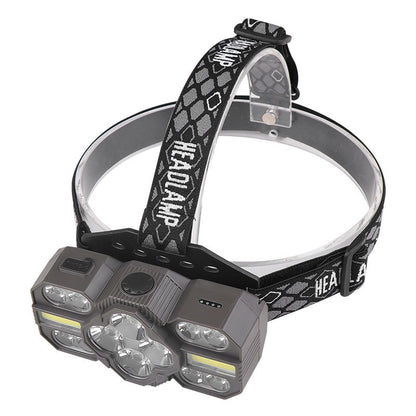 Super Bright Work LED Headlight Built-in 18650 Battery Type-C Rechargeable Headlamp Fishing Head Flashlight Camping Torch