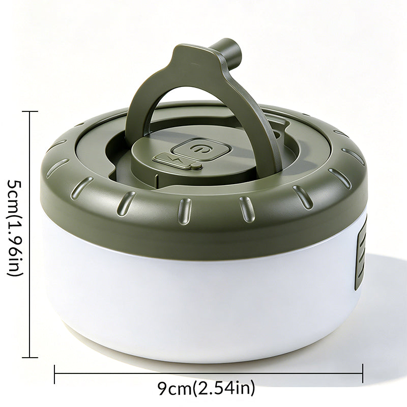 Camping Lantern with 8M Colorful LED String Lights 1800mAh Rechargeable Tent Light RGB Hanging Lantern for Camping Party HT-300