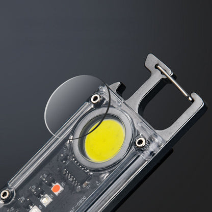 NEW Portable Mini COB Key chain Light ABS+PC IPX4 Recharge Torch Keychain Lamp G906