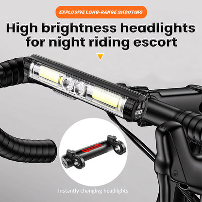 Digital Display 1700Lumen Cycling Led Magnet Hook Type-C Rechargeable Waterproof Front Light Bike Light