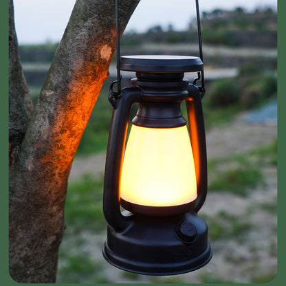 USB Rechargeable Camping Lantern Stepless Dimming of Cold and Warm Light Outdoor Tent Lamp with Solar Charging Camping Light LY16A