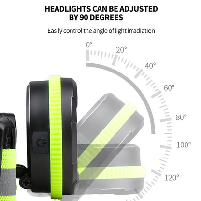 Night Running Light Reflective Vest LED Chest Lamp USB Charge Camping Fishing Cycling Vest Light(Navy Blue)