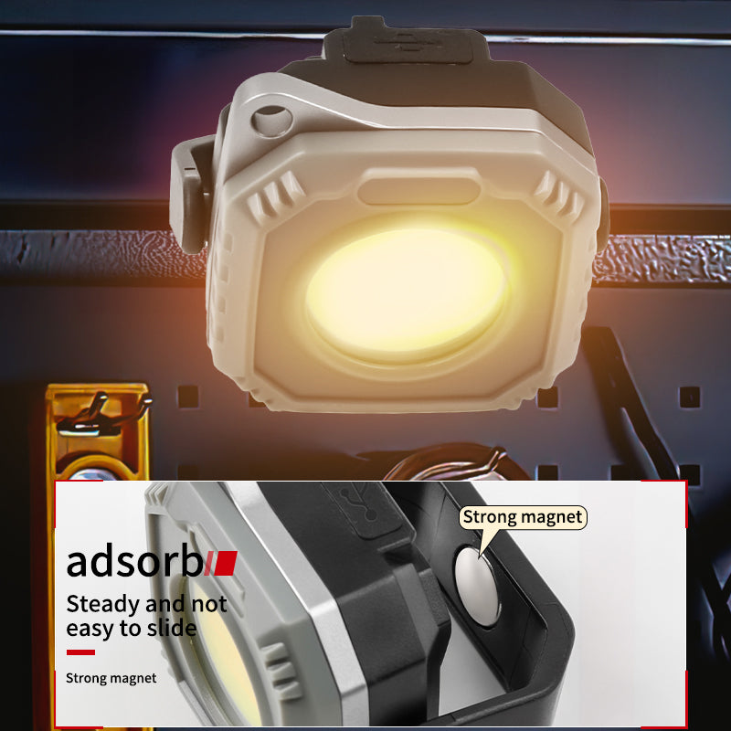 Multifuncional Outdoor Camping Mini Portable Working Light COB LED Beads Type-C Charging