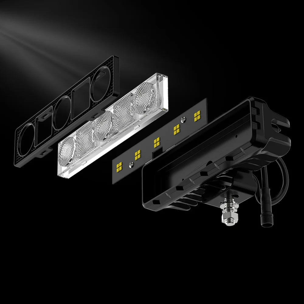 New car LED one-character work 18W floodlight modification light Installation Engineering auxiliary light