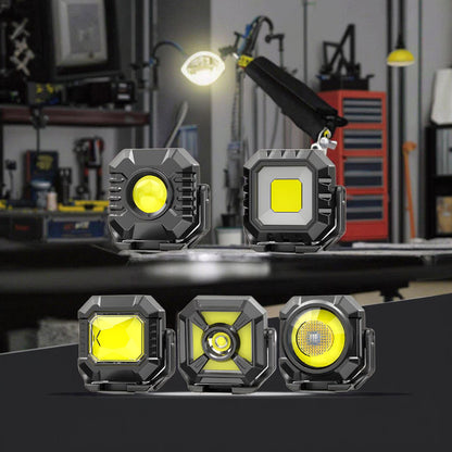 Mini Work Light XPE COB Tripod Stand LED Emergency Flashlight for Car Repair Type-C Charging Waterproof Built-in Battery USB C WJ-8111