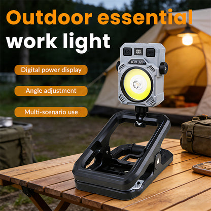 1200lm Multifunctional Worklight 360 Rotated Rechargeable Hook Magnetic Waterproof IP44 Portable COB Flashlight for Workshop