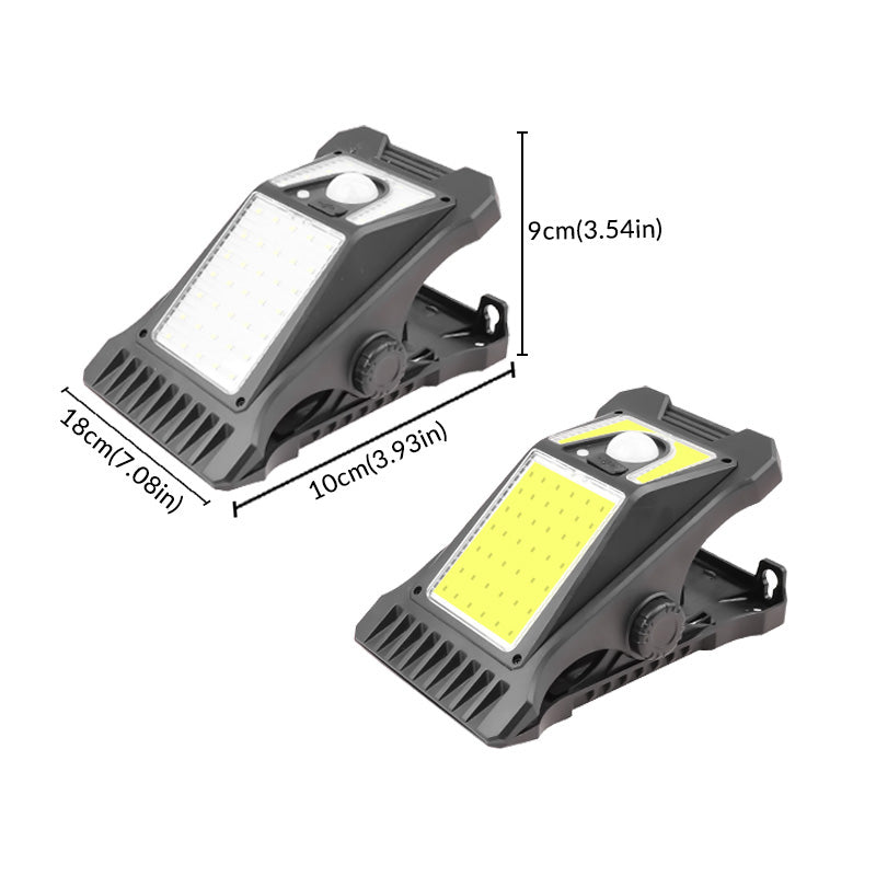Solar Work Light Indoor Outdoor High Strength Clip Garden Motion Sensor Lights Built-in Battery IP44 Waterproof Christmas Gift YD-18