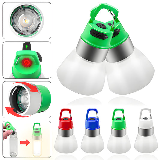 LED Camping Lantern Rainproof Rechargeable Bottle Cap Shape Tent Light 10 Dimming Levels Outdoor Lamp for Camping Tent Accessory