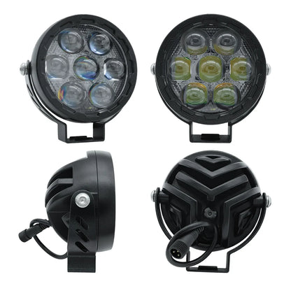 LED White/Yellow Work Headlight Fog Light For Motorcycle Offroad Truck BUS ATV UTV 9-60V DC Super Bright Lamp