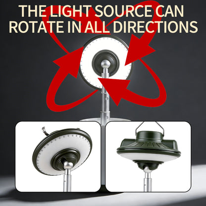 Multifunctional Outdoor Camping Lantern 36 LED RGB 3-in-1 Color Light Telescopic USB C Rechargeable PC Material Camping Light SQ-G26
