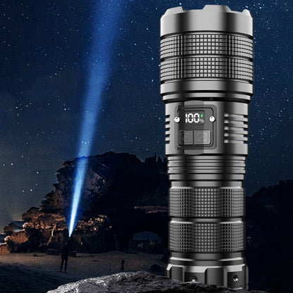 Outdoor White Laser Digital Display Zoom Flashlight Long Range Lighting Flashlight HS X9