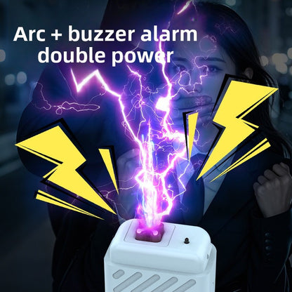 Self-Defense LED Flashlight High Decibel Alarm SOS Positioning Fluorescence Detection Emergency Contact Camping Arc Flashlight HS X116