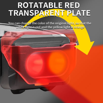 Mini XPE LED Rechargeable Headlamp 3*AAA Dry Battery 5 Mode Red ABS Outdoor Fishing Hiking Mountain White Yellow Headlight CY-2029