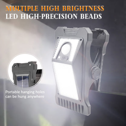 Solar Work Light Indoor Outdoor High Strength Clip Garden Motion Sensor Lights Built-in Battery IP44 Waterproof Christmas Gift YD-18