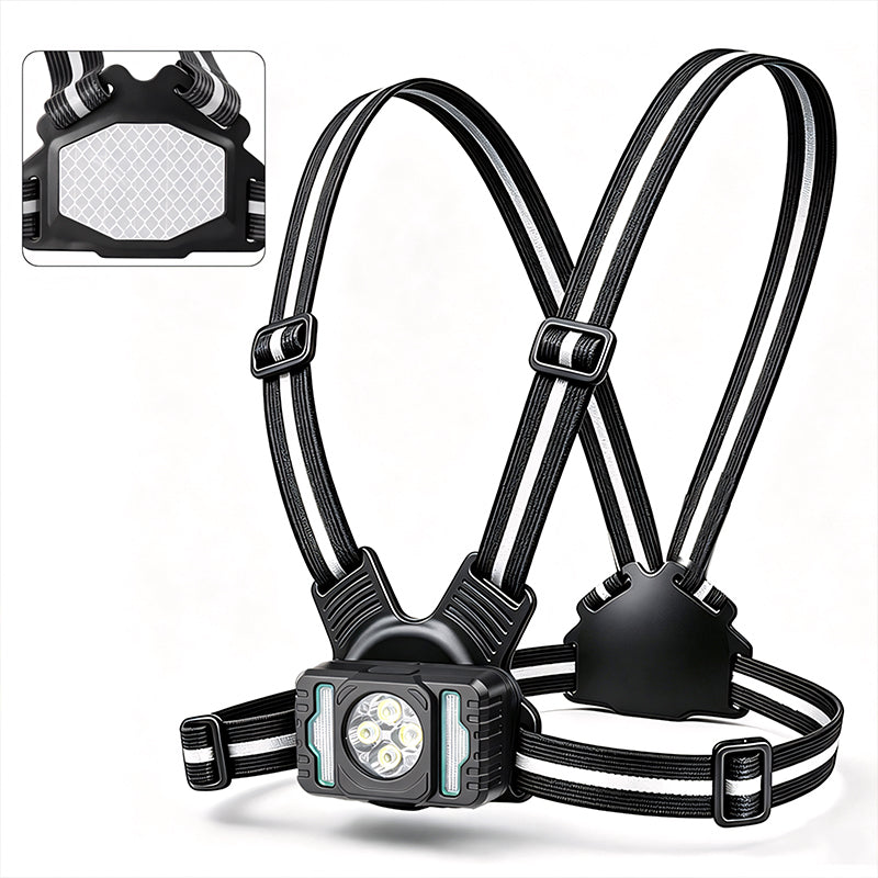 Running Light Memory Function USB Rechargeable IPx4 Waterproof 200m Safety Lamp Reflective Straps Mode for Night Walks 8541