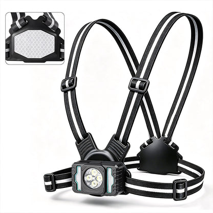 Running Light Memory Function USB Rechargeable IPx4 Waterproof 200m Safety Lamp Reflective Straps Mode for Night Walks 8541