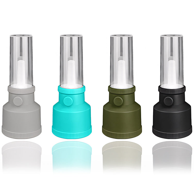 Dual Color Temperature ABS Camping Lantern Outdoor 1 LED Rotary Stepless Dimming USB C Rechargeable Camping Light DS-808