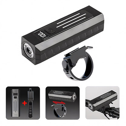 Bicycle Front Light Dual LED 1200mAh USB Rechargeable MTB Road Bike Smart Headlight Cycling Accessories