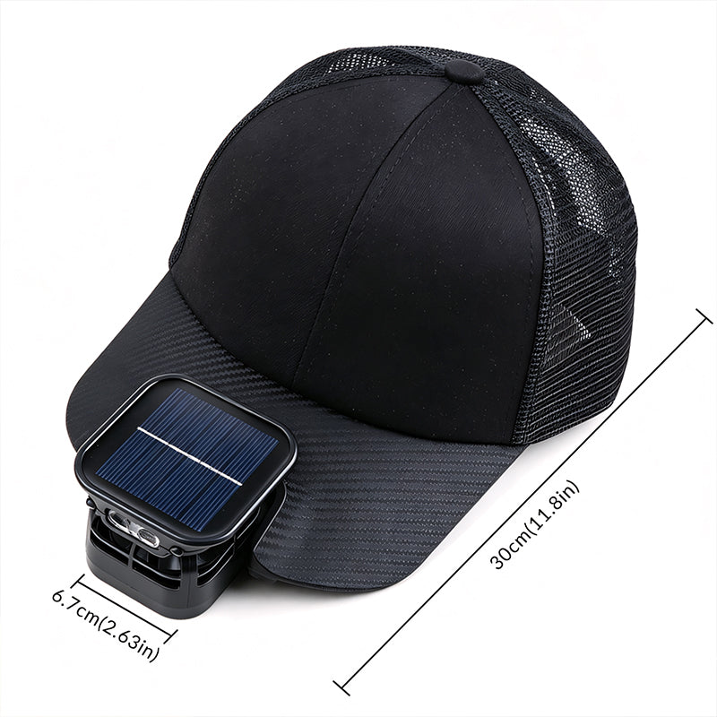 Solar Energy Charge Fan Cap LED Light Hand Wave Sensor IPX4 Waterproof Camping Portable Adjustable Beam Rechargeable Outdoor M5569
