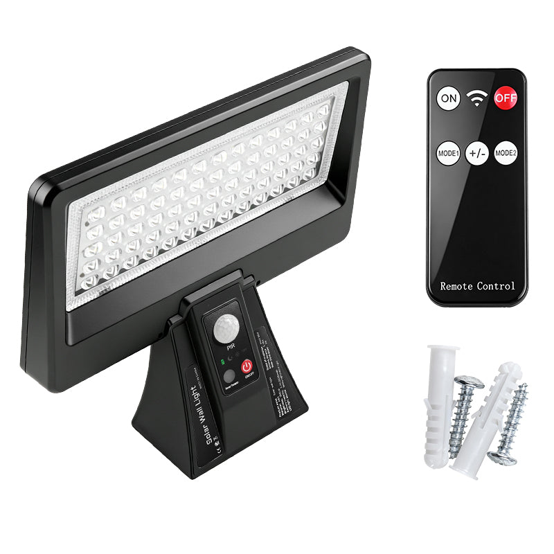 Solar Outdoor Wall Light 35+30 LED 6000K Daylight Dusk to Dawn Motion Sensor with Remote Control 4 Modes Sensor Light SWO1