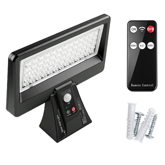 Solar Outdoor Wall Light 35+30 LED 6000K Daylight Dusk to Dawn Motion Sensor with Remote Control 4 Modes Sensor Light SWO1