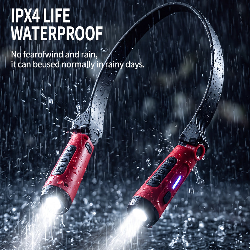LED Neck Light USB Rechargeable Headlamp Double-press Switch 90° Adjustment for Night Running Camping Work Lamp G904