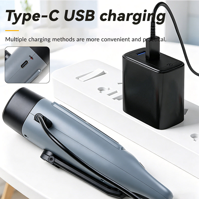 Solar LED Flashlight Hand Crank Power Generation Lighting Portable Multifunction Campinglight Outdoor Emergency T500