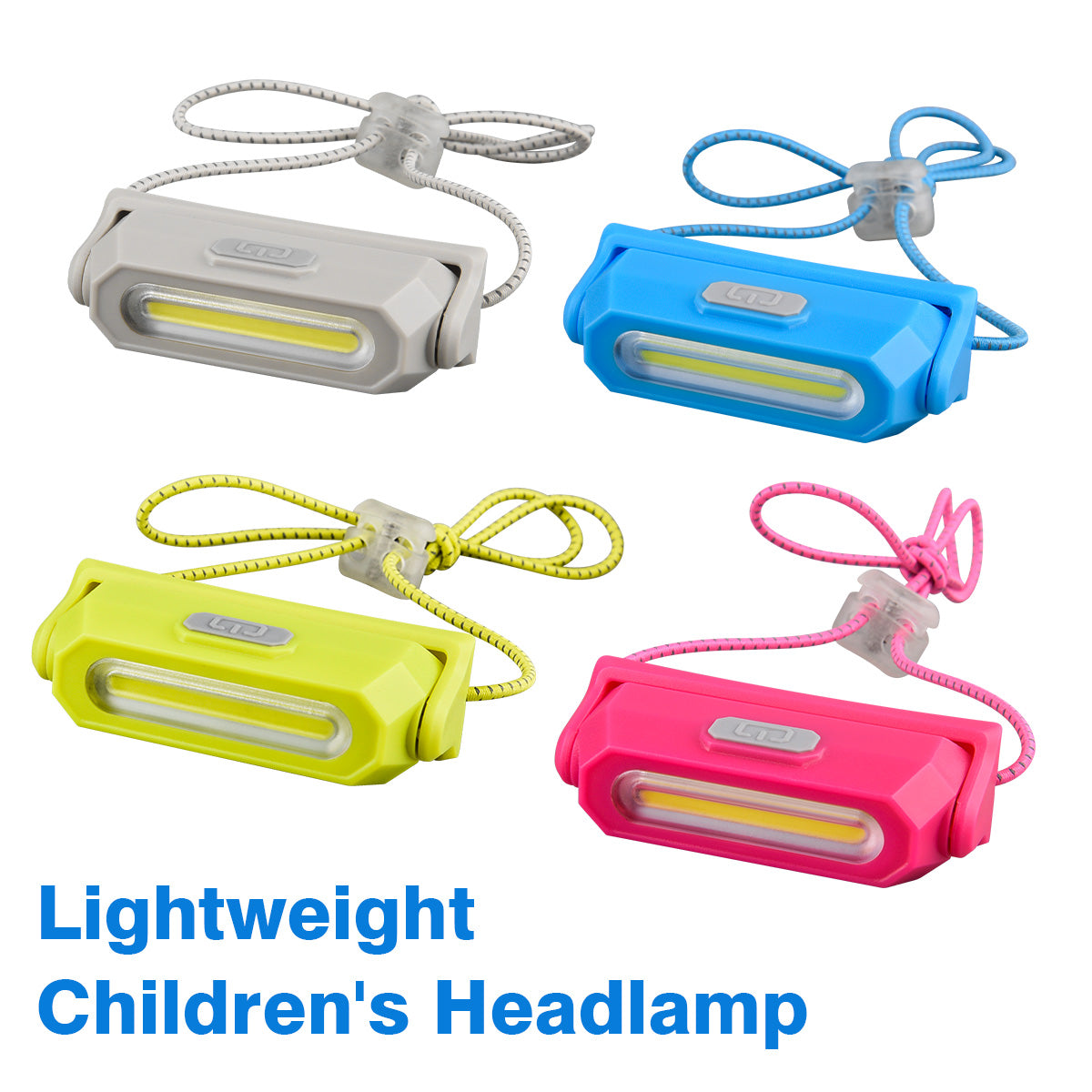 Kids Multifunctional Portable Headlamp 12 COB LED Flood Beam 360 Rotating Light USB-C Rechargeable for Camping & Fishing DH08C
