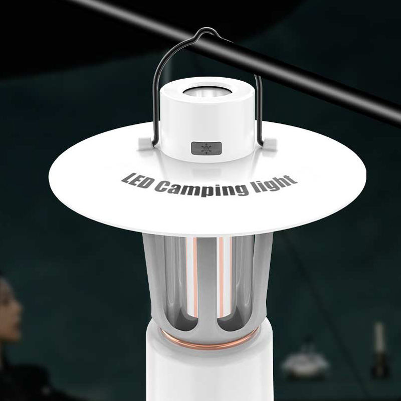 Three Light Sources with Built-in Battery Outdoor Camping Light Type-c Charging Magnet Retro Camping Light H1