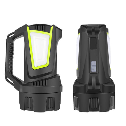 High Power Rechargeable Led Flashlight Work Camping Torch With Cob Side Light Lightweight Outdoor Lighting ABS Material