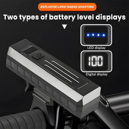 Bicycle Front Light Dual LED 1200mAh USB Rechargeable MTB Road Bike Smart Headlight Cycling Accessories