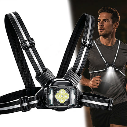Running Light Memory Function USB Rechargeable IPx4 Waterproof 200m Safety Lamp Reflective Straps Mode for Night Walks 8541