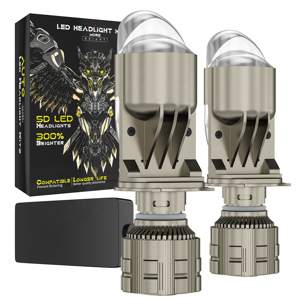 H4 LED Car Headlight Bulb 18000Lm A82K Lens CSP3570 White Lens Accessories New Condition