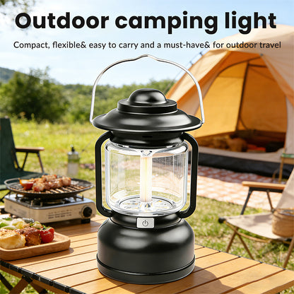 High Power LED Camping Lantern Vintage Style with Hook Camping Light Waterproof Outdoor Tent Light for Hiking