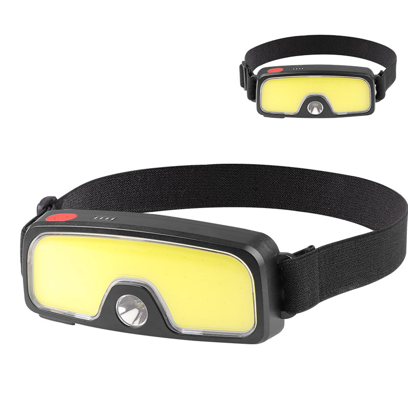Floodlight LED Headlamp Flashlight Built-in USB Rechargeable Battery Head Lamp Hiking Camping Lamp