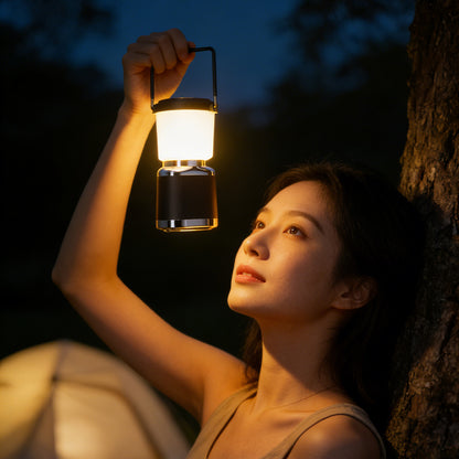 Multifunctional LED Camping Lantern 3-Color Light 3000mAh USB Type C Rechargeable with Power Bank Output L2510
