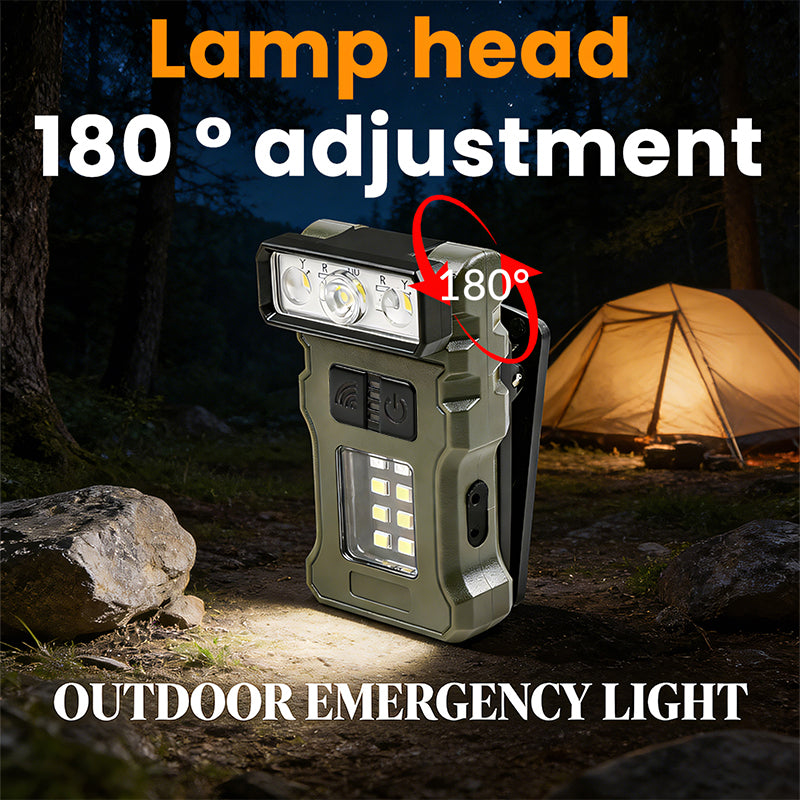 Multifunctional Emergency LED Flashlight 5-in-1 Multi-Color & UV PC USB C Rechargeable with Motion Sensor 360 Rotation T17