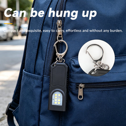 Mini ABS Waterproof Portable COB 5modes Magnetic Rechargeable 120 Lumens LED 300mAh Keychain Flashlight with Clip GZ001