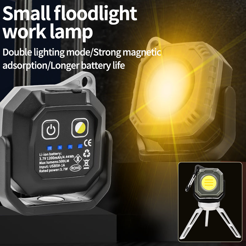 Multifuncional Outdoor Camping Mini Portable Working Light COB LED Beads Type-C Charging