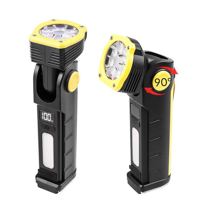 Multifunctiona LED Work Light Handheld Flashlight Built-in Battery Lamp Torch Rechargeable Emergency Car Inspection Lamp