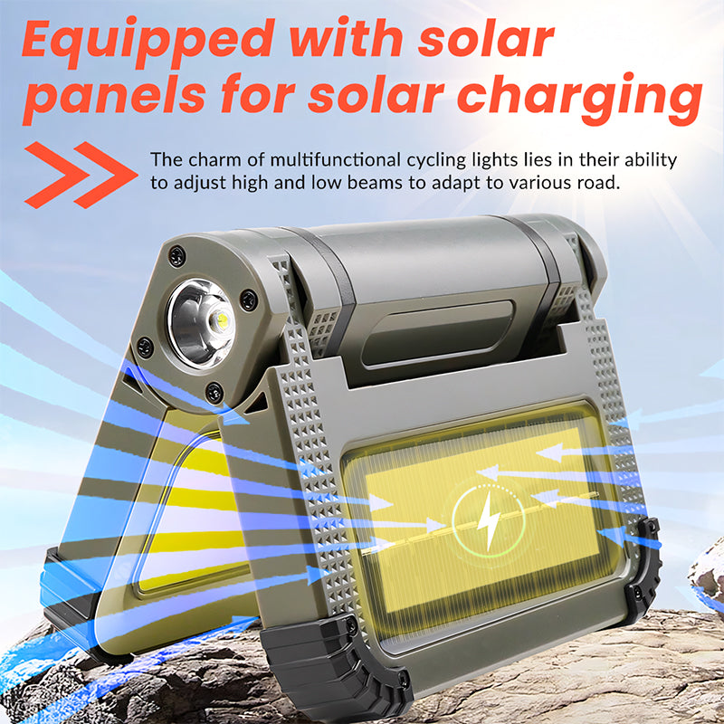 Multifunctional 180 COB LED Work Light Rechargeable 3000mAh Flashlight with Magnetic Stand Foldable Dimmable Portable Road Use T13